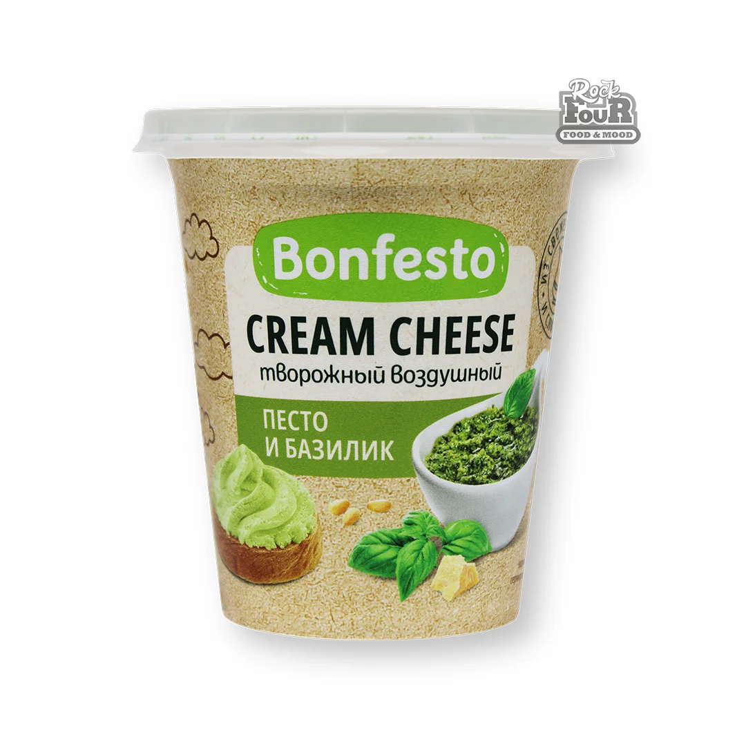 Curd cheese "Bonfesto Pesto and Basil" 125g